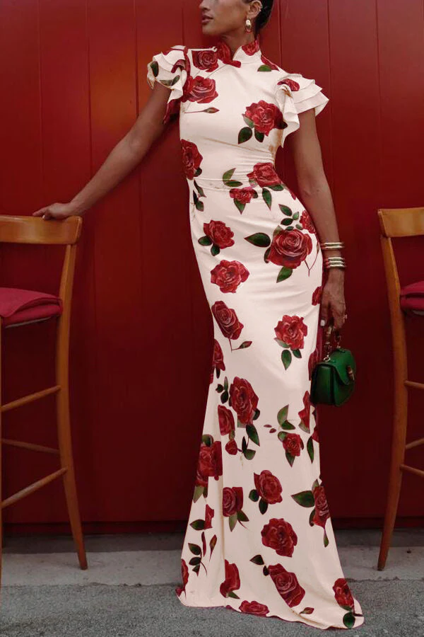 hot-sale-49-off-cheongsam-style-rose-floral-print-tiered-flare-sleeve-stretch-maxi-dress-1437